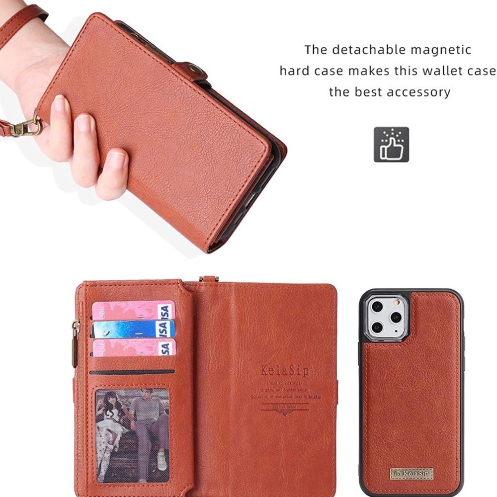 Brown Wallet & Case for iPhone 11 Pro (5.8")